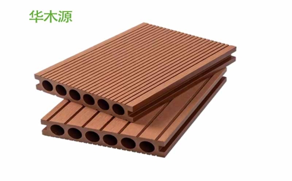 華木源塑木地板140×25圓孔紅木色